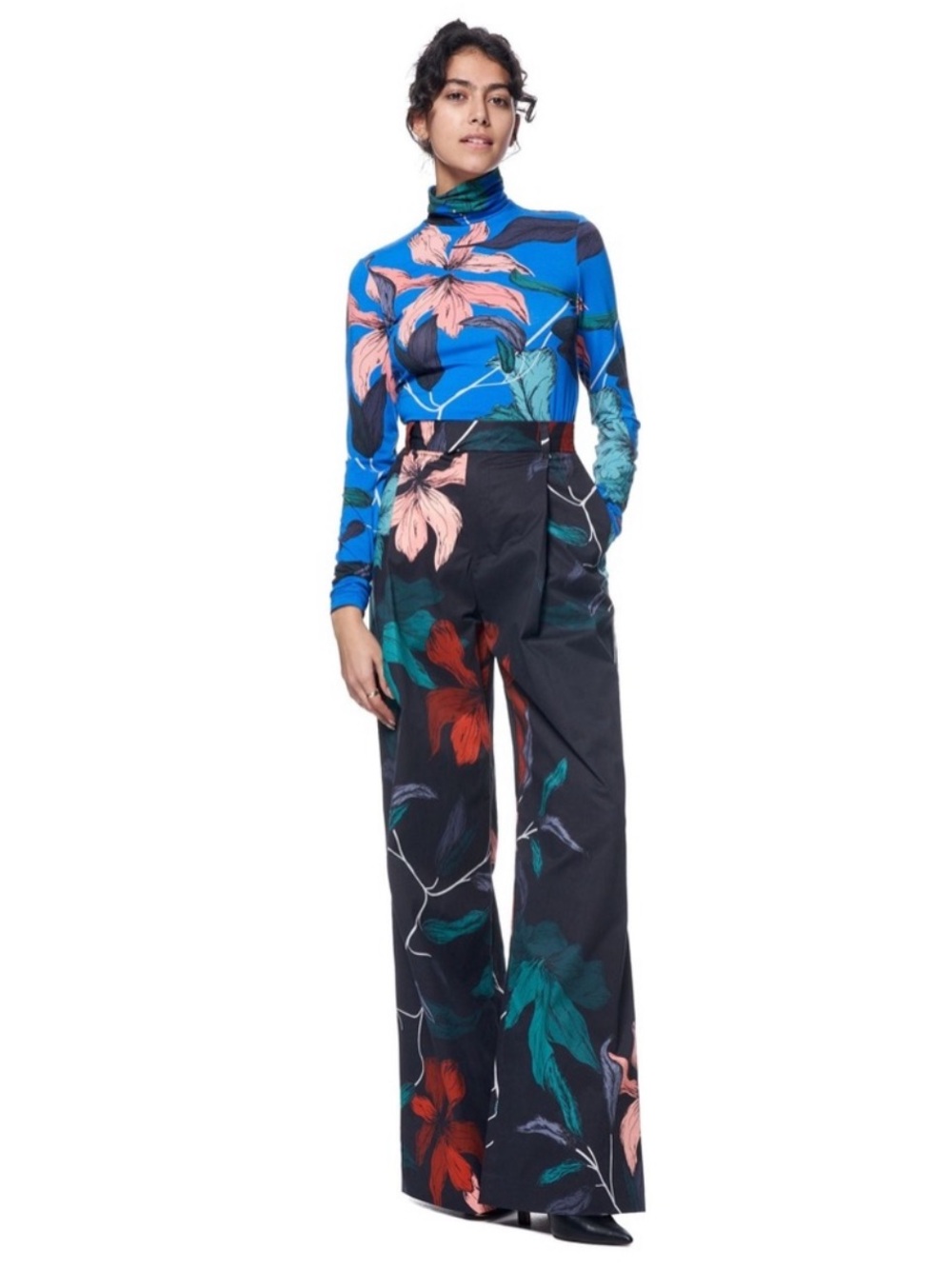 Entire Outfit!! THE KIT Leigh Trousers (22) & Turtleneck (XL) in Upstate Floral